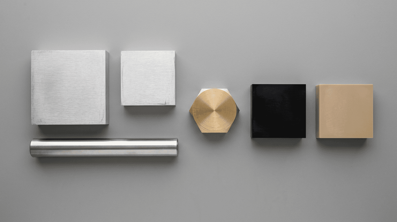Aluminum, steel, and engineering plastics for CNC machining